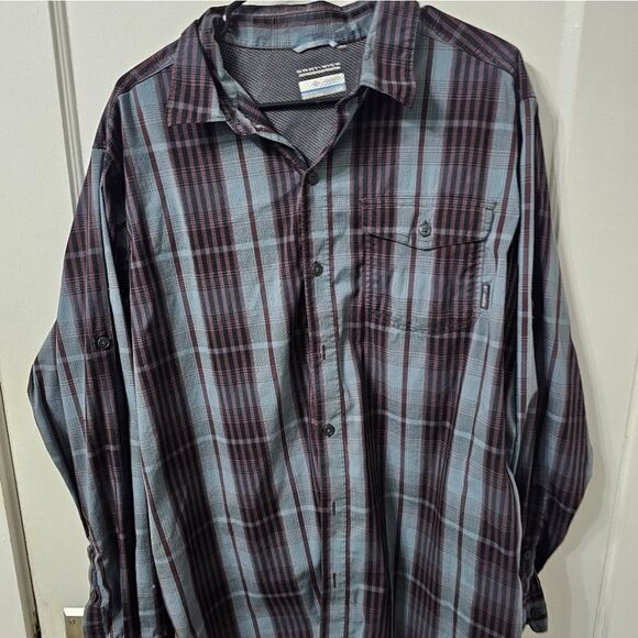 Columbia omni wick, plaid, button down shirt sz large, excellent condition - Picture 4 of 4